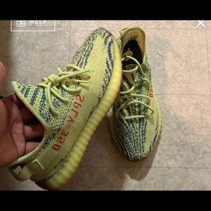 Yezzy 350 frozen yellow sz 11 worn